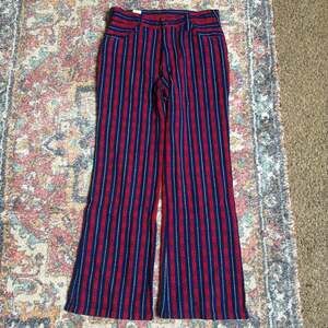 Vintage 70s White Stag Blue and Red Striped Flared Pants
